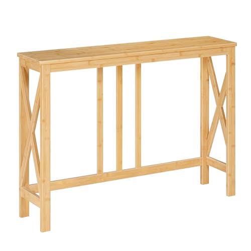 Console Meuble Étroite en Bambou Moderne Console Meuble Étroite en Bambou Moderne