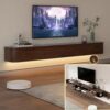 Console multimédia TV flottante et rangement Console multimédia TV flottante et rangement