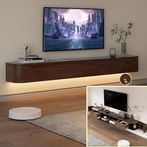Console multimédia TV flottante et rangement Console multimédia TV flottante et rangement