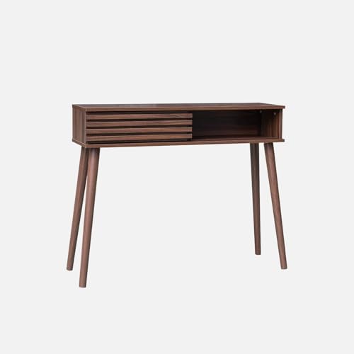 Console scandinave en bois noyer moderne Console scandinave en bois noyer moderne