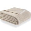 Couverture en Coton Extra Doux Beige