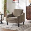 Fauteuil Élegant Marron Clair du Milieu du Siècle Fauteuil Élegant Marron Clair du Milieu du Siècle