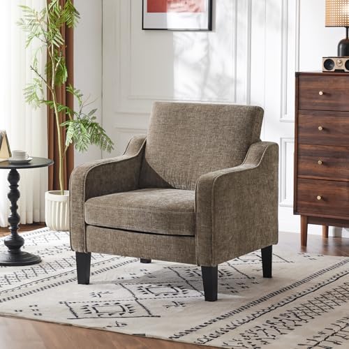 Fauteuil Élegant Marron Clair du Milieu du Siècle