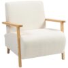 Fauteuil Nordique en Tissu Crème Fauteuil Nordique en Tissu Crème