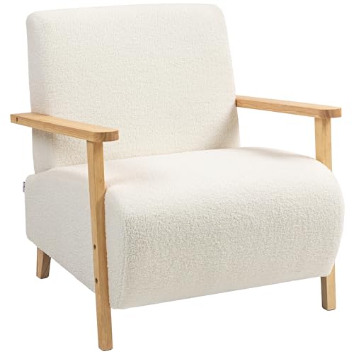 Fauteuil Nordique en Tissu Crème Fauteuil Nordique en Tissu Crème