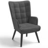 Fauteuil scandinave ANIA en Velours Gris Fauteuil scandinave ANIA en Velours Gris