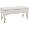 HOMCOM Banc Bout de Lit avec Rangement