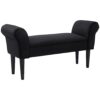 HOMCOM Banc Entrée Rembourré Noir 102 cm HOMCOM Banc Entrée Rembourré Noir 102 cm