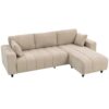 HOMCOM Canapé d'angle modulable beige HOMCOM Canapé d'angle modulable beige