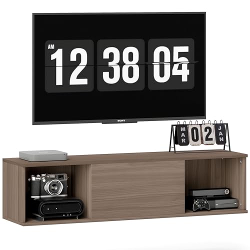 HOMCOM Meuble TV Suspendu Moderne 120 cm