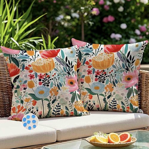Housse de Coussin Imperméable Floral 40x40