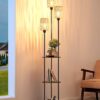 Lampadaire Bohème Vintage avec Étagère