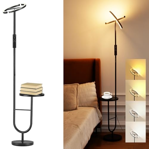 Lampadaire dimmable élégant avec table intégrée Lampadaire dimmable élégant avec table intégrée