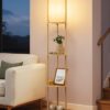 Lampadaire EDISHINE avec Étagères en MDF Lampadaire EDISHINE avec Étagères en MDF