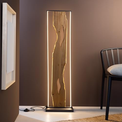 Lampadaire LED 120 cm en bois noir Lampadaire LED 120 cm en bois noir