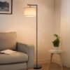 Lampadaire sur Pied Réglable en Lin Beige Lampadaire sur Pied Réglable en Lin Beige