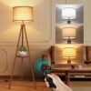 Lampadaire Trépied LED avec Étagères