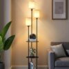 Lampadaire Vintage avec Étagère Pratique Lampadaire Vintage avec Étagère Pratique