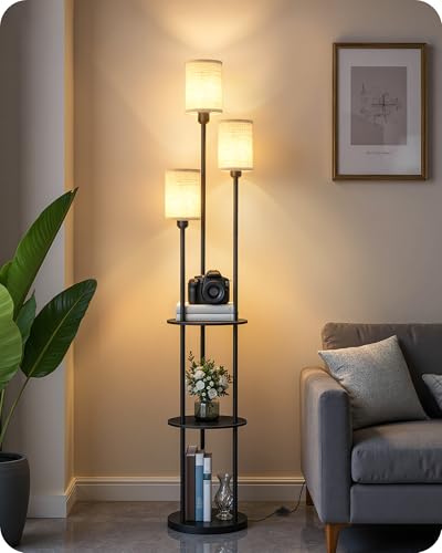 Lampadaire Vintage avec Étagère Pratique Lampadaire Vintage avec Étagère Pratique