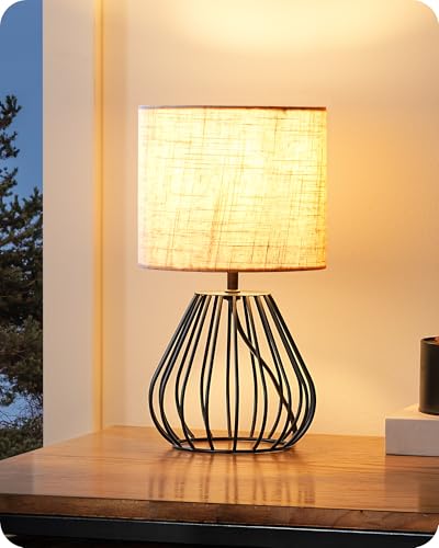 Lampe de Chevet Moderne avec Abat-jour en Lin Lampe de Chevet Moderne avec Abat-jour en Lin