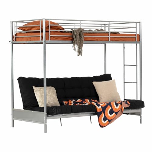 Lit superposé avec canapé convertible gris