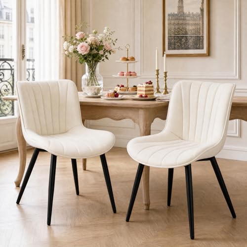 Lot de 2 Chaises de Salle à Manger Velours