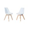 Lot de 2 chaises scandinaves blanches