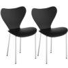 Lot de 2 chaises scandinaves noires