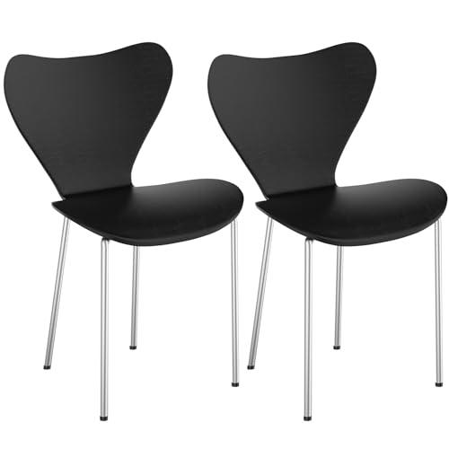 Lot de 2 chaises scandinaves noires Lot de 2 chaises scandinaves noires