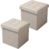 Lot de 2 Tabourets Cubes de Rangement Lot de 2 Tabourets Cubes de Rangement