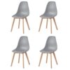Lot de 4 Chaises Scandinaves en Bois Lot de 4 Chaises Scandinaves en Bois