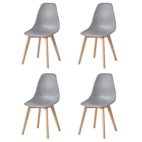 Lot de 4 Chaises Scandinaves en Bois Lot de 4 Chaises Scandinaves en Bois