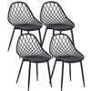 Lot de 4 Chaises Scandinaves Noires Lot de 4 Chaises Scandinaves Noires