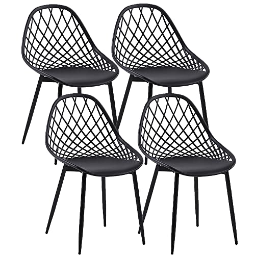 Lot de 4 Chaises Scandinaves Noires Lot de 4 Chaises Scandinaves Noires