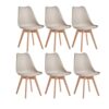 Lot de 6 Chaises Modernes Kaki Lot de 6 Chaises Modernes Kaki