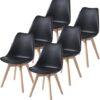 Lot de 6 Chaises Sala à Manger Noires Lot de 6 Chaises Sala à Manger Noires