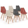 Lot de 6 chaises scandinaves SARA Lot de 6 chaises scandinaves SARA