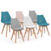 Lot de 6 chaises scandinaves SARA Lot de 6 chaises scandinaves SARA