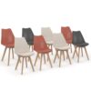 Lot de 8 chaises scandinaves SARA Lot de 8 chaises scandinaves SARA