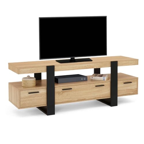 Meuble TV 140 cm Phoenix en Bois Meuble TV 140 cm Phoenix en Bois