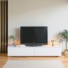 Meuble TV Blanc 180 cm avec LED Meuble TV Blanc 180 cm avec LED