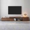Meuble TV Extensible en Bois Noyer