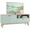 Meuble TV Moderne 120 cm en Vert Clair