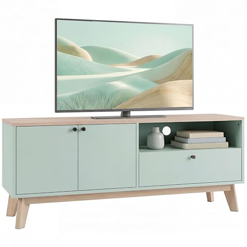 Meuble TV Moderne 120 cm en Vert Clair