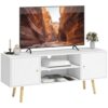 Meuble TV Moderne Blanc 120 cm