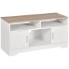 Meuble TV Moderne en Bois Blanc Meuble TV Moderne en Bois Blanc