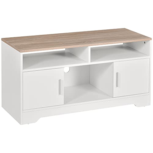 Meuble TV Moderne en Bois Blanc Meuble TV Moderne en Bois Blanc
