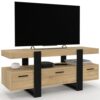 Meuble TV Phoenix 116 cm en Bois Noir Meuble TV Phoenix 116 cm en Bois Noir