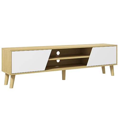 Meuble TV Scandinave avec Rangements Intégrés