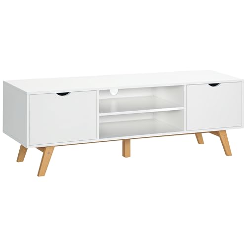 Meuble TV Scandinave Blanc 150 cm